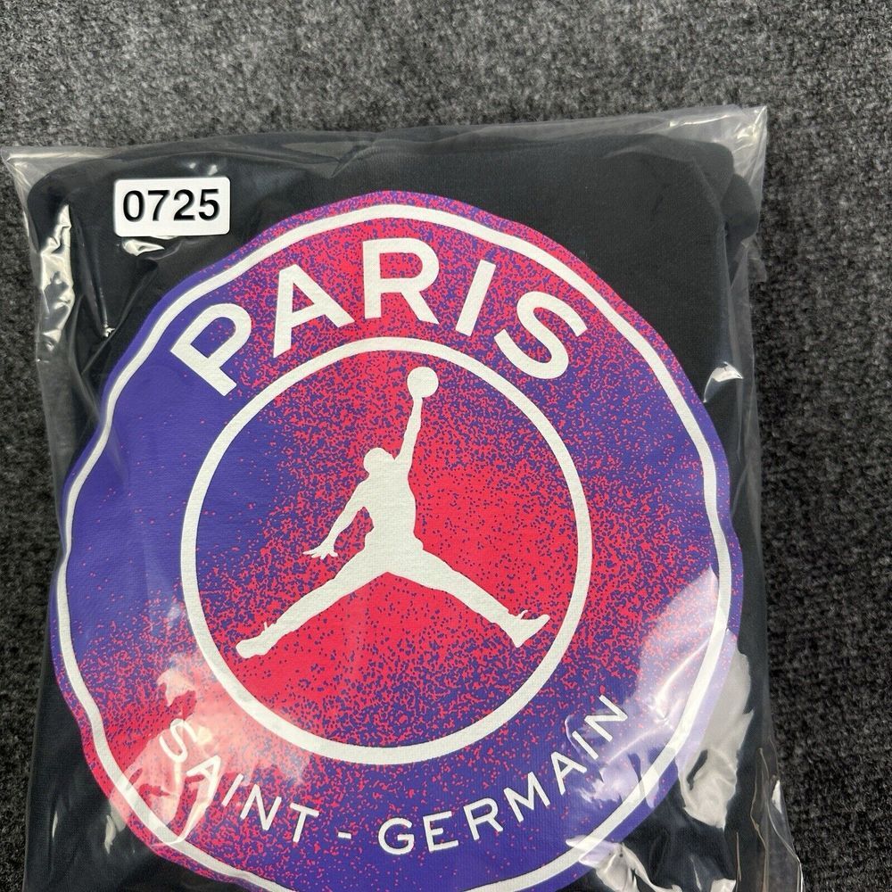 Nike Air Jordan X Paris Saint Germain Hoodie Mens Medium Black Jumpman Logo - Picture 12 of 12